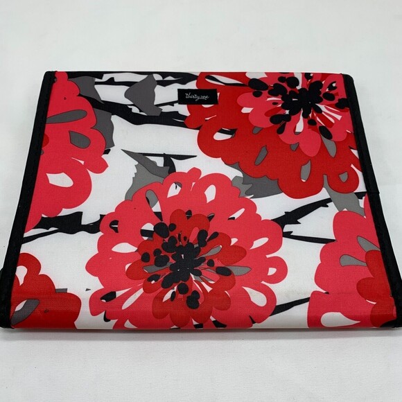 Thirty One Tri Fold iPad Tablet Case Floral Zippered Pocket Organizer Bold Bloom - Picture 7 of 9